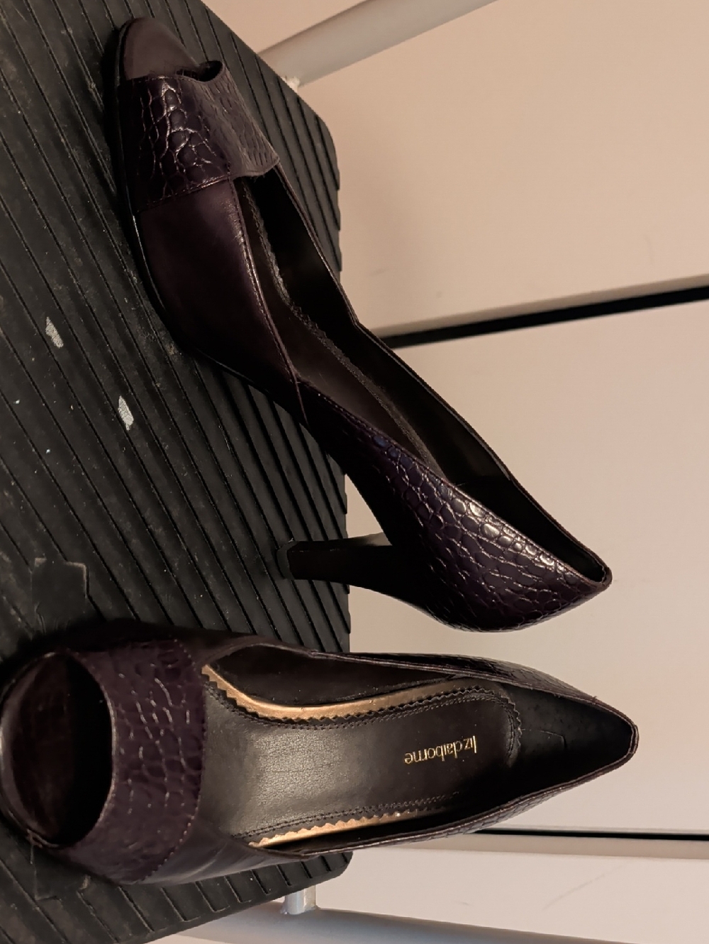Liz Claiborne Textured Peep-Toe Heels
